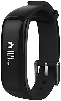Smaate Blood Pressure Monitor Heart Rate Monitor, Fitness Tracker Watch with Calls SMS Reminder (Black)