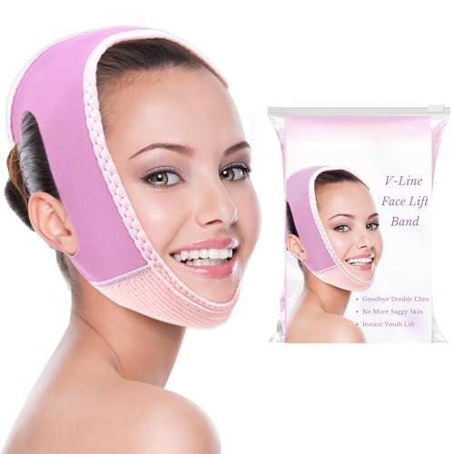 Sleeping Chin Strap for Women – Face Lift Strap for Jawline Support, Double Chin Band for V Line Face Shape, Breathable Adjustable Chin Strap