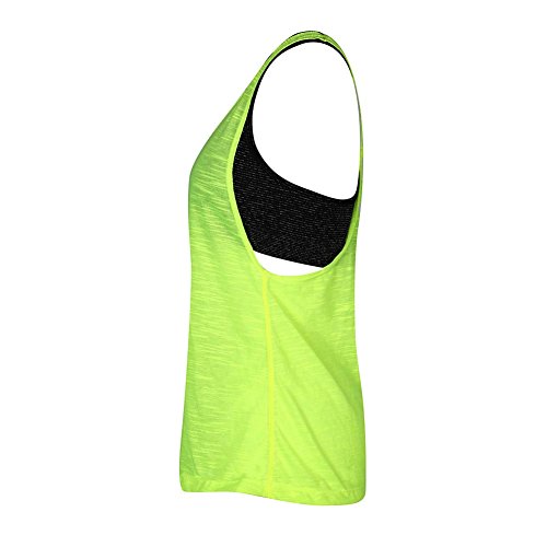 camgo Padded Active Camisole Yoga Tanks Tops with Built-in Bra Vest Racerback Shirts for Gym Workout Exercise (L, Green) - Thumbnail 2