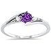 Oxford Diamond Co Sterling Silver New Round Simulated Gemstone Solitaire Fashion Ring Sizes 3-10