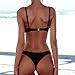 Minimalism Le Women's Brazilian Bikini Set Solid Swimsuit Swimwear