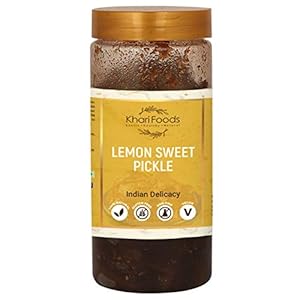 Khari Foods Less Oil Probiotic Lemon Pickle, Handmade, No Added Preservatives, Chemicals, Non-GMO (400g)