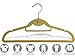 The Great American Hanger Company Tan Cascading Slim-Line Hanger, Box of 50 Stackable Velvet Ultra Thin Suit Hangers with Tie Bar, Notches, and Chrome Swivel Hook by