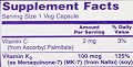 Now Foods Vitamin K-2 (MK7) Veg Capsules, 100 mcg, 60 Count (Pack of 3 (60 ct each))