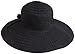 San Diego Hat Company Women’s Ribbon Large Brim Hat, Beach Hat for Women, One Size - Black