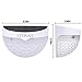 KBP Solar Fence Lights Outdoor Decorative Garden Lights Waterproof Wall Lights for Patio, Yard, Stairway (White)