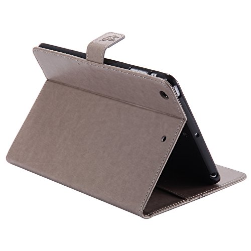 iPad Mini 2 Mini 3 Case, LittleMax(TM) Lightweight PU Leather Flip Stand Embossed Cat & Tree Case Smart Cover with Auto Wake/Sleep for Apple iPad Mini 3/2/1 [One Free Stylus Pen]-#2 Gray - Thumbnail 6