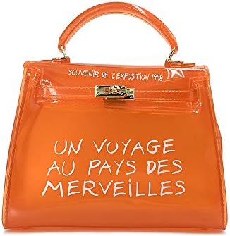Clear Crossbody Handbags, Fashion Women's Waterproof Clear Handbag Top Handle Shoulder Bag Transparent Purse
