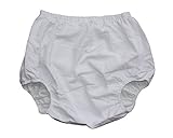 Haian Adult Incontinence Pull-on PVC & Cotton Flannel Pants Color White (Small)