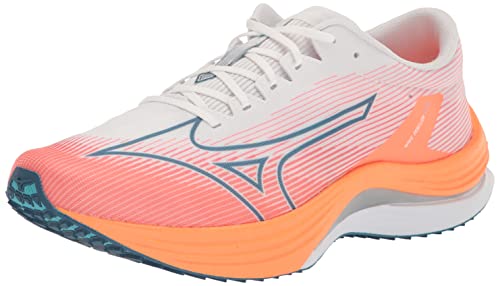 Mizuno Wave Rebellion Flash Laufschuh für Herren, Weiß/Silber, 8