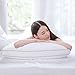 AOOU Pillows For Sleeping, Spring Pillow Antibacterial Ergonomic Pillow for Relieving Neck Back Pain, Breathable, With 40 Spring Pockets Inside Brace and Springback, Skin-friendly Fabrics, White