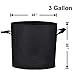 JES&MEDIS 12-Pack 3 Gallon Plant Grow Bags, Thick Aeration Fabric Flower Vegetable Pots w/Handles Garden Container, Blackthumb 1