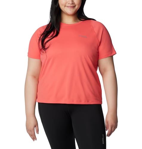 Columbia Women's Summit Valley Short Sleeve Crew, Juicy, Small