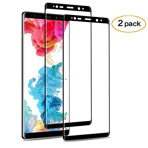 Galaxy Note8 Screen Protector (2 Packs), Basesailor Anti-Scratch, HD Clear, Case Friendly 3D Curved Protective Tempered Glass Compatible Samsung Galaxy Note8 (Not Galaxy Note9)