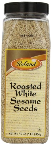 Roland sesame seeds, roasted white, 16 ounce