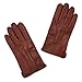Harssidanzar Leather Gloves for Men,Winter Sheepskin Driving Gloves Cashmere Lined