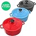 Vremi Enameled Cast Iron Dutch Oven Pot with Lid - 6 Quart Capacity for Preparing Low and Slow Cooking Meals - Electric Gas Stove Top Compatible Cookware - Deep Large - Red
