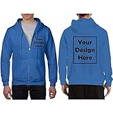 Custom Hoodies For Men Women, Personalized Sweatshirts Customized Full Zip Up Hoodie Design Your Own with Photo Text
