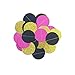 Hot Pink, Gold, and Black Party Decorations, 50 pc Party Supply Set, Paper Pom Pom Flowers, Paper Lanterns, Polka Dot Garland, Glitter Triangle Garland, Balloons, Confetti Decoration Kit (Hot Pink)