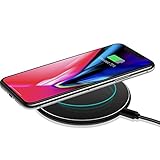 Wireless Charger, E&jing QI Wireless Charging Pad [Ultra Thin] [Sleep-friendly]for Apple iPhone 8/8 Plus, iPhone X / 10, Samsung Note 8, S8/S8 Plus/S7/S7 Edge/S6, Nexus 7/6, LG Optimus Vu2
