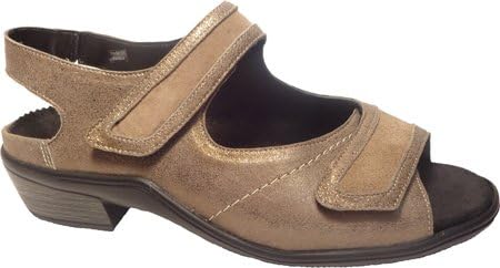 Durea Women's Crystal Sandal,Taupe Leather,US 9.5 W
