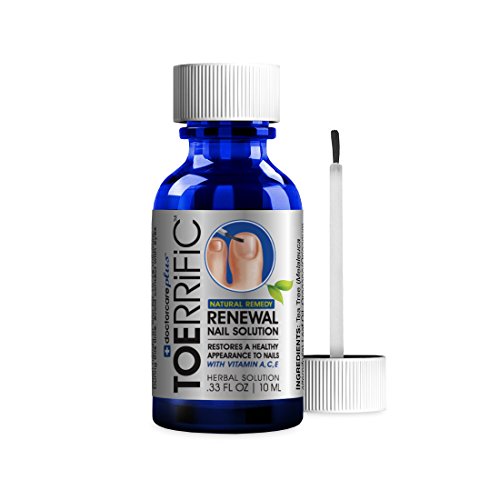 Natural Toenail Fungus Treatment by Toerrific, All-Natural Anti-fungal Nail Renewal Solution with Tea Tree, Oregano and Essential Oils, Restore Damaged or Discolored Nails Back to Health .33 FL OZ