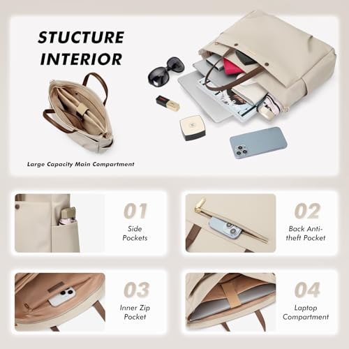 GOLF SUPAGS Laptop Shoulder Bag 15.6 Inch Laptop Bag Carrying Bag for Women Stylish Work Travel Bag