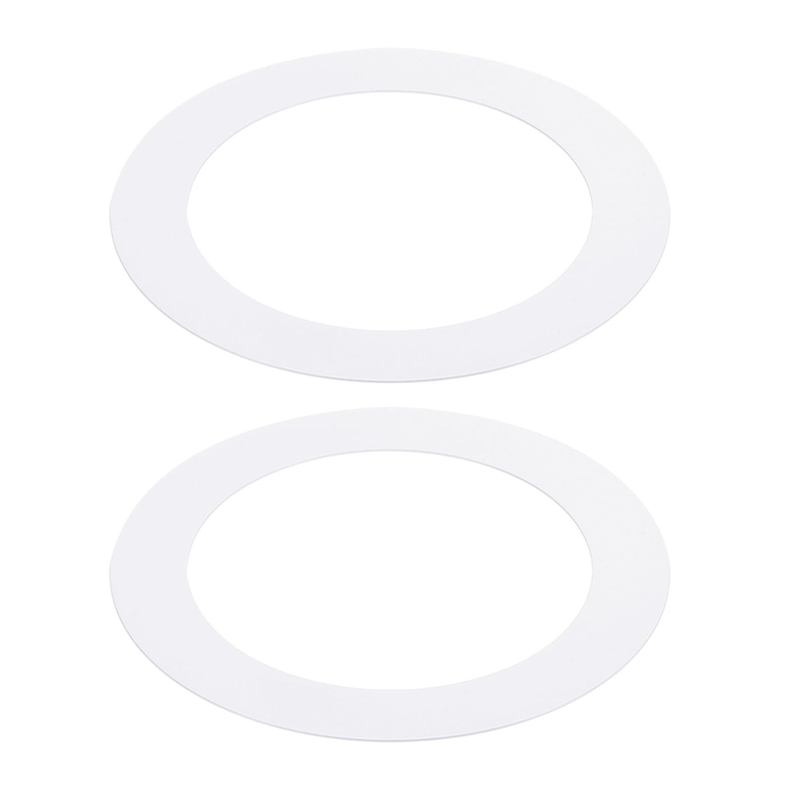 PATIKIL 3.98" ID 5.51" OD Goof Rings for Recessed Light, 2 Pack Matte White Goof Metal Trim Ring Lighting Fixture for Ceiling Wall Recessed Can Downlights — image 1