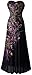 Angel-fashions Women's Chiffon Peacock Feather Green Beading Masquerade Dress