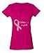 Cosmozz October Is All Pink Breast Cancer Month Ladies V-Neck T-Shirt Breast Cancer Awareness Shirts Large Pink b10