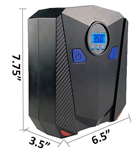 Truck Upfitters' 12V Air Compressor Pump with Digital Display and Auto Preset. Compact, Perfect for Car/Truck Tires and All Your Marine/Boat Inflatables! - Thumbnail 4
