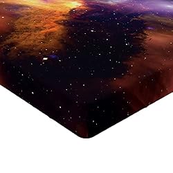 Lunarable Outer Space Fitted Sheet, Space Stars and