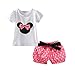 Mud Kingdom Little Girls Holiday Outfits Cute Clothes Short Sets 5T Pink