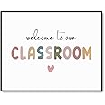 Welcome To Our Classroom, Boho Classroom Decor, Classroom Sign, Rainbow Wall Decor, Back To School, Teacher Gift, School Wall Art, Classroom Print, Unframed (8X10 INCH)