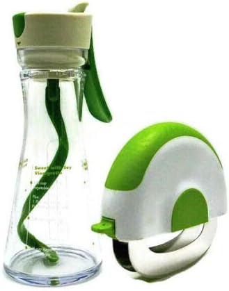 Salad Dressing Container Mixer and Salad and Herb Chopper Bundle