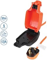 PRO ELEC PEL01009 10m 1-Gang Orange IP54 Outdoor Extension Lead view 2