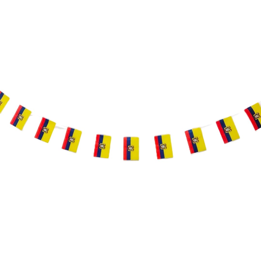 Ecuador Flag Pack of 40 Ecuador Flag Ecuador Garland 11.4 m Ecuador Flags Ecuador National Flag 14 x 21 cm for Garden Bars Decorations (Ecuador)