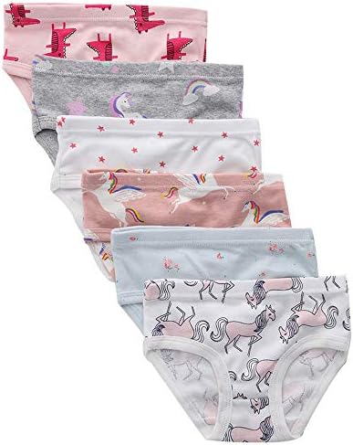The Kite Girls' Cotton Panties Baby Toddler Soft Underwear Kids Briefs 6 Pack