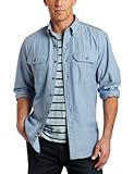 Carhartt Men's Fort Long Sleeve Shirt Lightweight Chambray Button Front Relaxed Fit,Chambray Blue,XX-Large