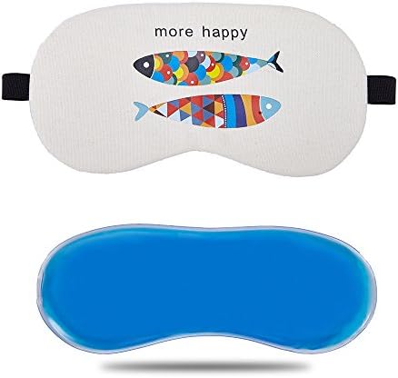 VCGEO Sleep Mask,Reusable Hot &amp; Cold Therapy SPA Gel Eye Mask Set for Insomnia, Puffy Eyes &amp; Dark Circles,Comfortable &amp; Super Soft White