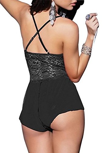 Cotyledon-Women-Lingerie-Open-Crotch-Leotard-Teddy-Nightwear-Lace-Chemises-Babydoll-Miniskirt-FBA