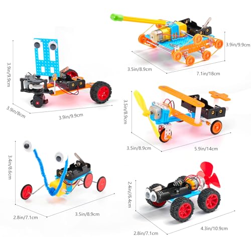 SCIENCE DIARY STEM Toy Robot Construction Kit for Children - Technology Experiments with Motor & Tools, Educational Toy for Building & Research, Gift for Boys & Girls for Birthday & Christmas