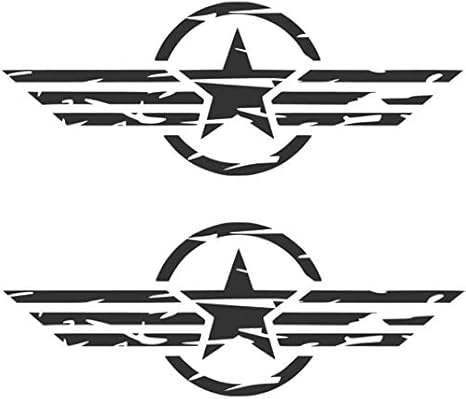 Generisch Lot De 2 Autocollants Rétro Pour Voiture US Army 283/15 (blanc Mat, 100 Cm De Longueur