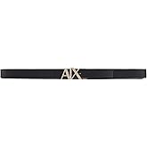 Armani Exchange mens Gold Buckle Reversible Hinge Belt