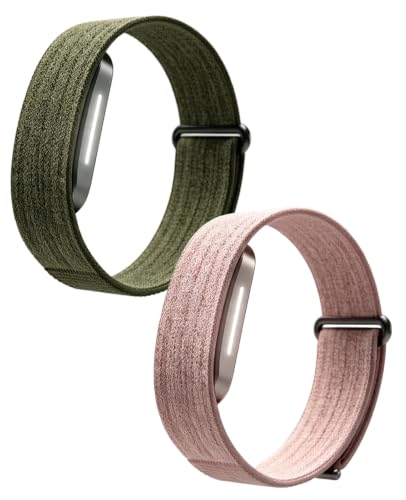 Binovaren 2-Pack Nylon Band Compatible with Hume Band 2.0, Breathable Replacement Strap with Hook-and-Loop Closure, Micro-Adjustable Loop for Fitness Tracker (Green & Pink) at Amazon