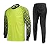 CATERTO Men's Football Goalkeeper Foam Padded Jersey Shirt & Pants(Light Green,L) Tag Size: 3XL