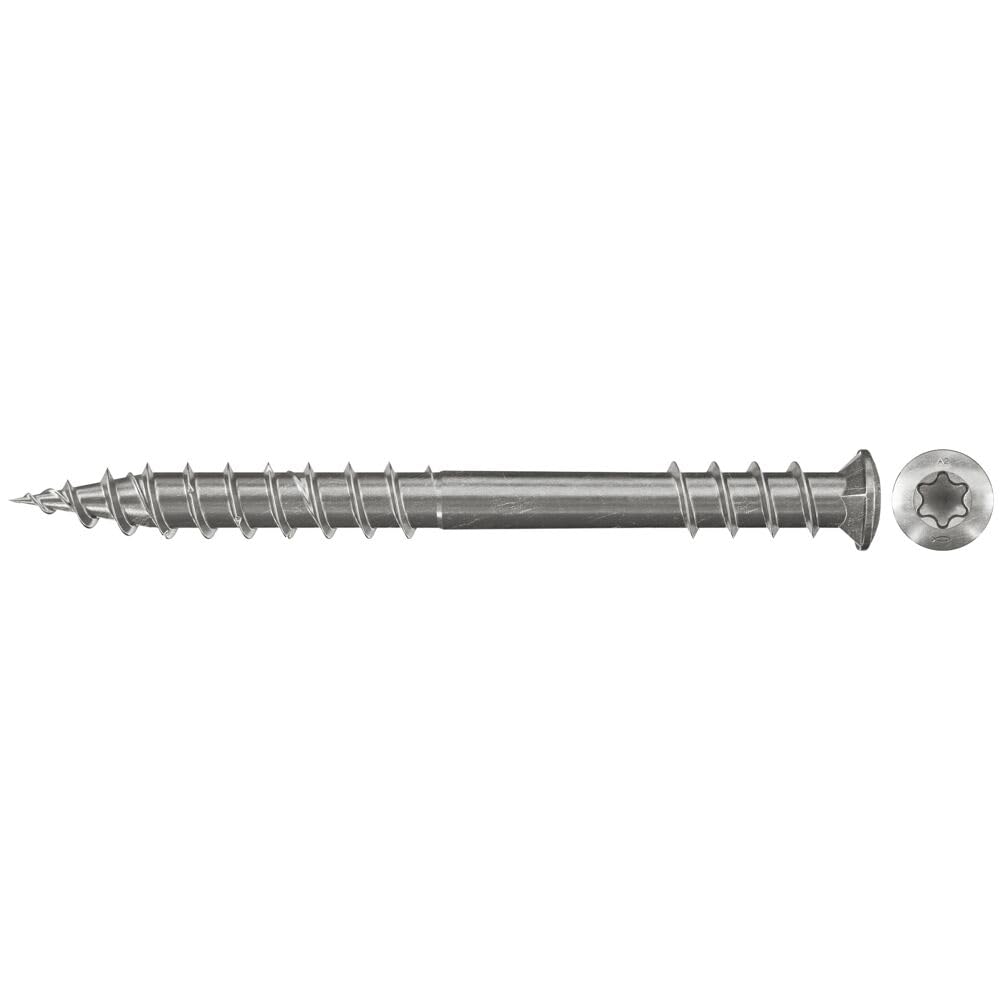 fischer PowerFast Decking Screws 5.5 x 80 Countersunk Head Stainless Steel A2 Inner Star Torx Drive for Screwing Decking to Wooden Substructures (Pack of 200) — image 1