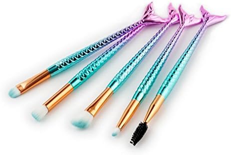 15Pcs Fish Tail Makeup Brush Set Powder Foundation Eyeshadow Eyelash Blending Blush Contour Make Up Brushes Kit