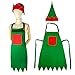 LOVEINUSA Christmas Elf Apron and Hat Set, Santa Aprons Hats Cosplay for Christmas Party Costume Supplies