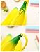 Cafurty Big Capacity Banana Shape Purse Pen Bag Pencil Case Cute Silicone Bag Coin Bag Key Pouch - Yellow